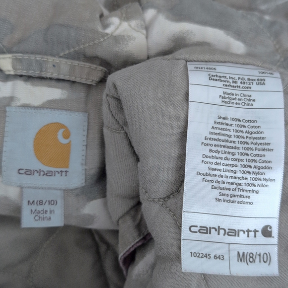 Women's Carhartt Fryeburg Lavender Insulated Hooded Coat Medium - Picture 2 of 8